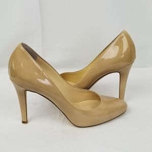 Jimmy Choo Beige Patent Leather Heels Pumps  37